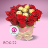 Box de rosas con chocolate