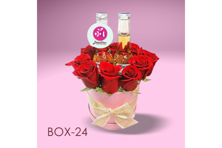 Box de 10 Rosas con 2 coronitas