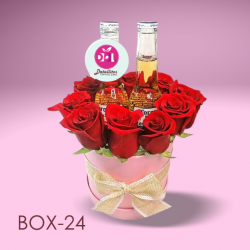 Box of 10 Roses with 2 crowns